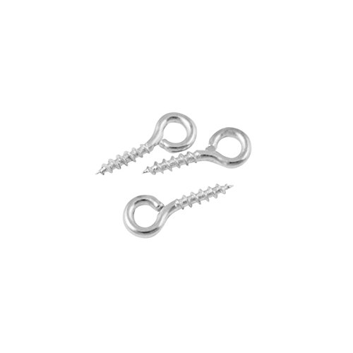 Lot de 50 Pitons à vis, Argentée, 8 x 4 mm