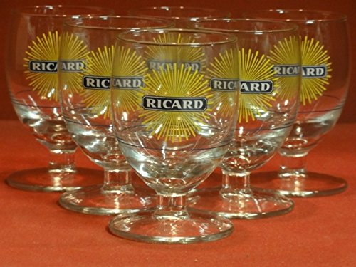 6 VERRES RICARD BALLON SOLARISE 17CL HT. 10CM