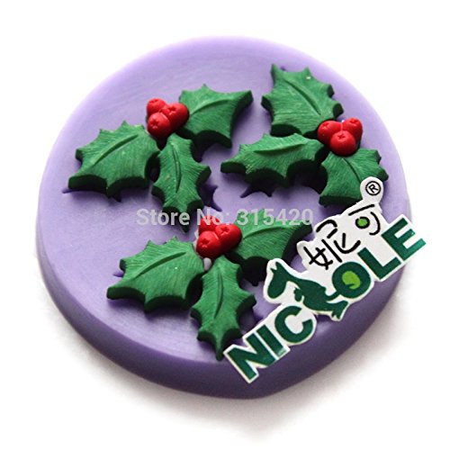 Moule Silicone pour FIMO - Houx x 3