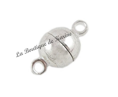 LOT DE 5 FERMOIRS MAGNETIQUES AIMANTE METAL ARG...
