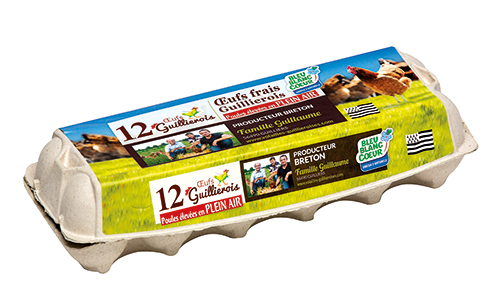  12 ŒUFS FRAIS GUILLIEROIS PLEIN AIR code EAN 1032659 