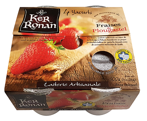  YAOURTS BRASSÉS FRAISES DE PLOUGASTEL code EAN 1042156 