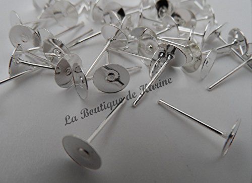 LOT DE 50 BOUCLES D'OREILLES CLOUS PLATEAU FIMO...