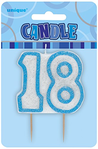 Bougie Age 18 ans bleu