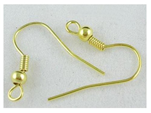 150 CROCHETS BOUCLES D'OREILLES METAL DORE 18 m...