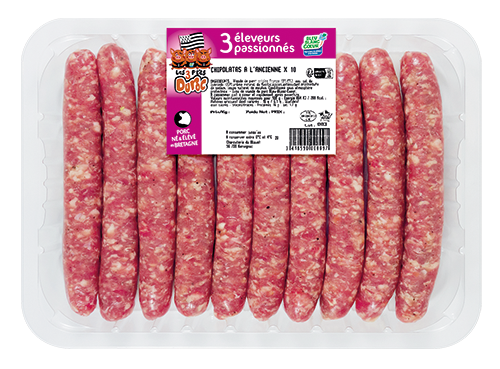LES 3 P’TITS DUROC CHIPOLATAS À L’ANCIENNE X10 code EAN 1144571 