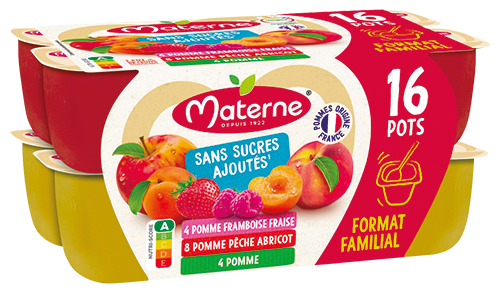 COMPOTES EN POTS SANS SUCRES AJOUTÉS