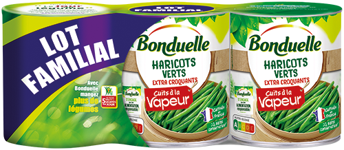 HARICOTS CUITS À LA VAPEUR