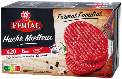 20 HACHÉS MŒLLEUX SURGELÉS