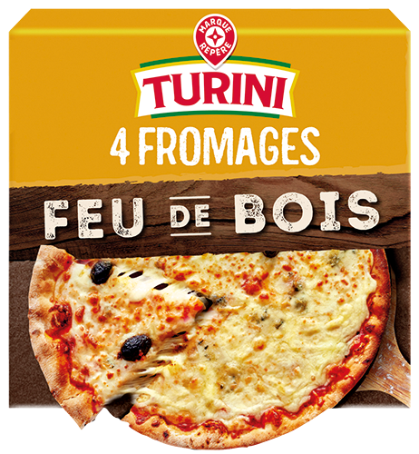 PIZZA 4 FROMAGES CUITE AU FEU DE BOIS SURGELÉE