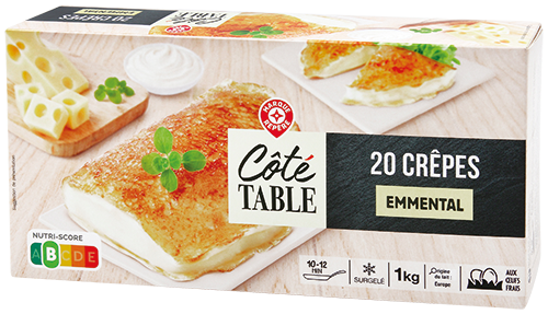 20 CRÊPES EMMENTAL SURGELÉES