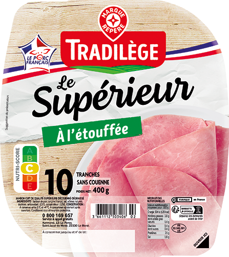 JAMBON DE QUALITÉ SUPÉRIEURE DÉCOUENNÉ DÉGRAISS...