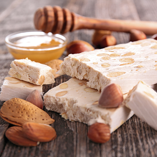 PUJOLA-SERRAT NOUGAT DE LIMOUX AUX AMANDES GRILLÉES ET AU MIEL code EAN 1225500 