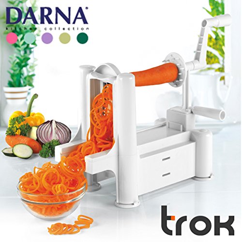 L'Original trok?. L 'Mandoline à spirale?. Tourbillons Idéal pour émincer fruits et légumes - Prépare, guirlandes, Spaghetti, Noodles?. 3 Lames interchangeables - Mandoline Trancheuse légumes Grand Coupe-légumes Trancheuse de légumes spiralizzatore Tagliaverdura Mandoline à spaghetto Spaghetti de légumes Cyclone Julienne 1235895010158 Darna Home L'Original trok?. L 'Mandoline à spirale?. Tourbillons Idéal pour émincer fruits et légumes - Prépare, guirlandes, Spaghetti, Noodles?. 3 Lames interchangeables - Mandoline Trancheuse légumes Grand Coupe-légumes Trancheuse de légumes spiralizzatore Tagliaverdura Mandoline à spaghetto Spaghetti de légumes Cyclone Julienne 1235895010158 Darna Home