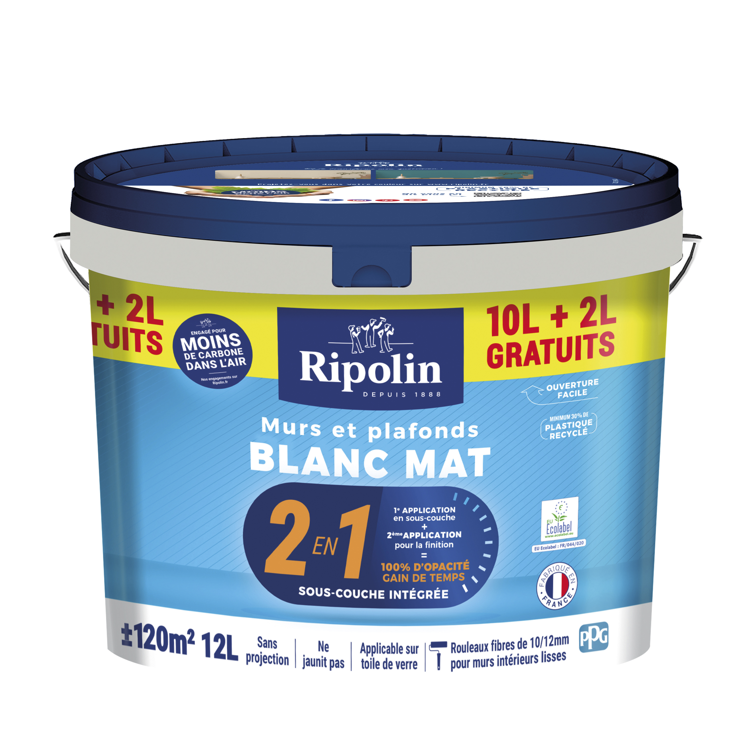 RIPOLIN PEINTURE MURS ET PLAFONDS(1)(2)(3)(4) code EAN 123924175226 