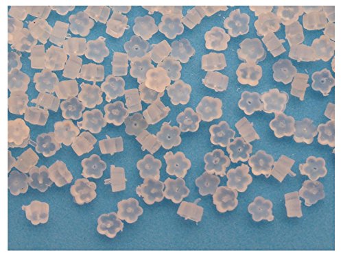 200 FERMOIRS EMBOUTS PLASTIQUE FORME FLEUR POUR...