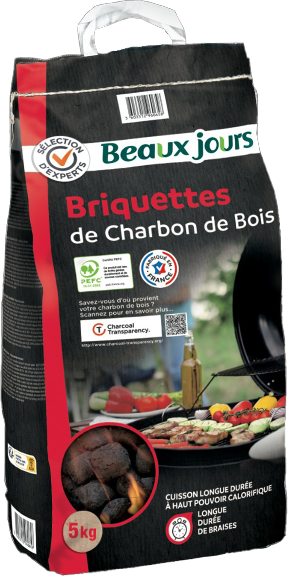 "BEAUX JOURS" BRIQUETTES DE CHARBON BOIS code EAN 1254340176827 