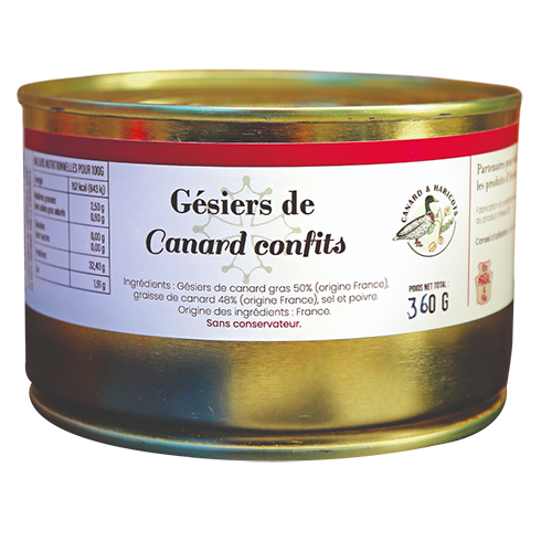 PRADAL GÉSIERS DE CANARD CONFITS code EAN 1263960 