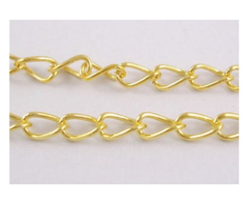 2 Mètres DE CHAINE METAL DORE TRES FINE 5 X 3 m...