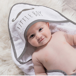 DOMIVA Coffret sortie de bain brodée et gant Gris code EAN 1300554 