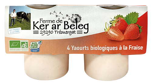 YAOURTS BIOLOGIQUES AUX FRUITS 1304740 FERME DE KER AR BELEG