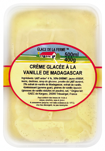 LES GLACES DE KERGONC CRÈME GLACÉE code EAN 1333221 