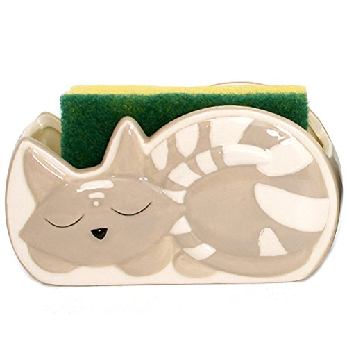 Support pour éponge - Chat beige