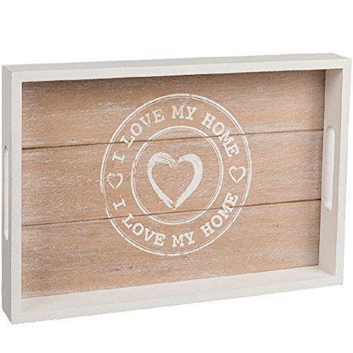 Moyen plateau rectangulaire en bois Home