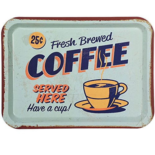 Plateau rectangulaire en métal Déco vintage mod...