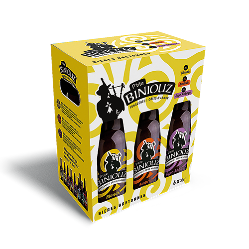 BRASSERIE RÉGIONALE DE L’OUEST COFFRET BIÈRES BRETONNES “P’TITE BINIOUZ” code EAN 1424142 