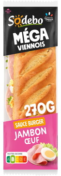 SANDWICH MÉGA VIENNOIS JAMBON ŒUF