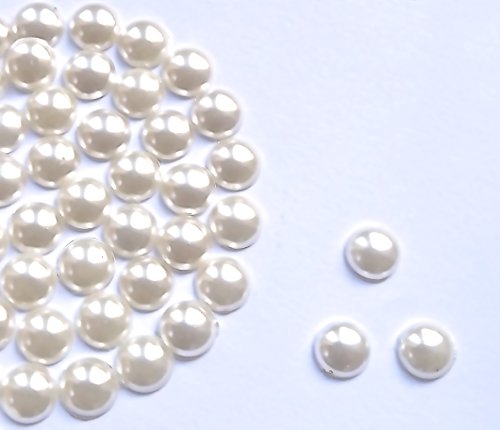 Strass lot de 100 perles crème à coller 6 mm