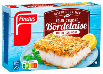 FINDUS COLINS D'ALASKA MSC À LA BORDELAISE SURGELÉS code EAN 1437401965510 