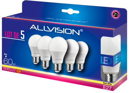  LOT DE 5 AMPOULES LED code EAN 1450641980121 