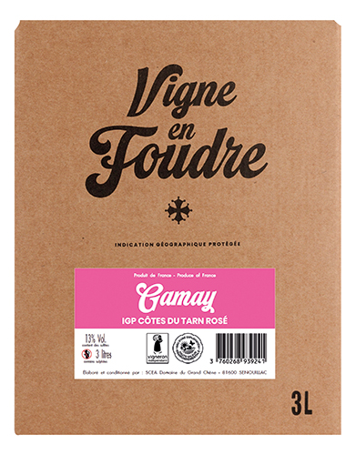 VIGNE EN FOUDRE IGP CÔTES DU TARN ROSÉ HVE code EAN 1456266 