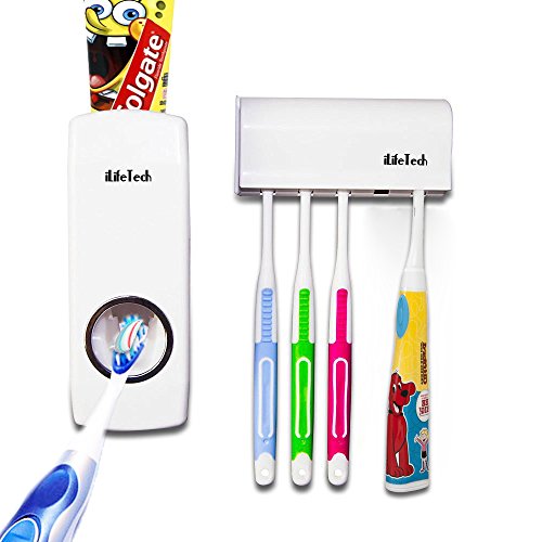 iLifeTech Distributeur de Dentifrice Automatique et Porte-à Brosses à Dents pour Ensemble de la Famille 1456485669574 (1456485669574)