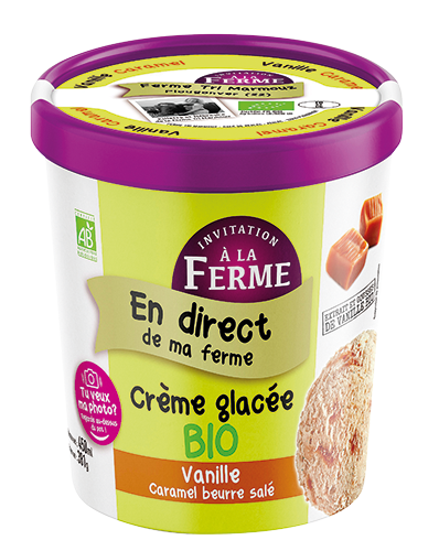 CRÈME GLACÉE BIO VANILLE CARAMEL BEURRE SALÉ