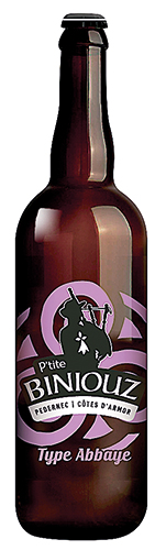 BRASSERIE RÉGIONALE DE L’OUEST BIÈRE TYPE ABBAYE “P’TITE BINIOUZ” code EAN 1497978 
