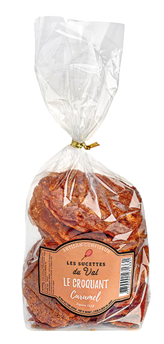 LES SUCETTES DU VAL CROQUANT CARAMEL AMANDE code EAN 1497999 