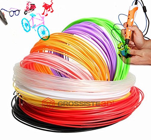 Grossiste3D® ASSORTIMENT 10 x 10 métres/pcs FILS FILAMENT PLA 1.75 MM POUR IMPRIMANTE 3D OU STYLO 3D Grossiste3D® 1500116411343 (1500116411343)