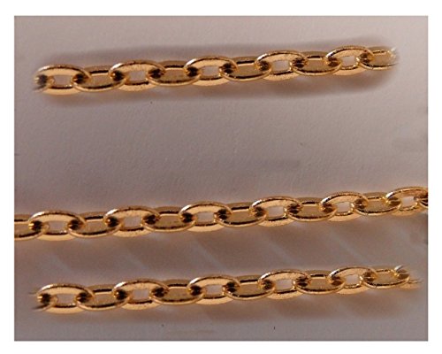 5 Mètres DE CHAINE METAL DORE 3 x 2 mm - LIVRAI...