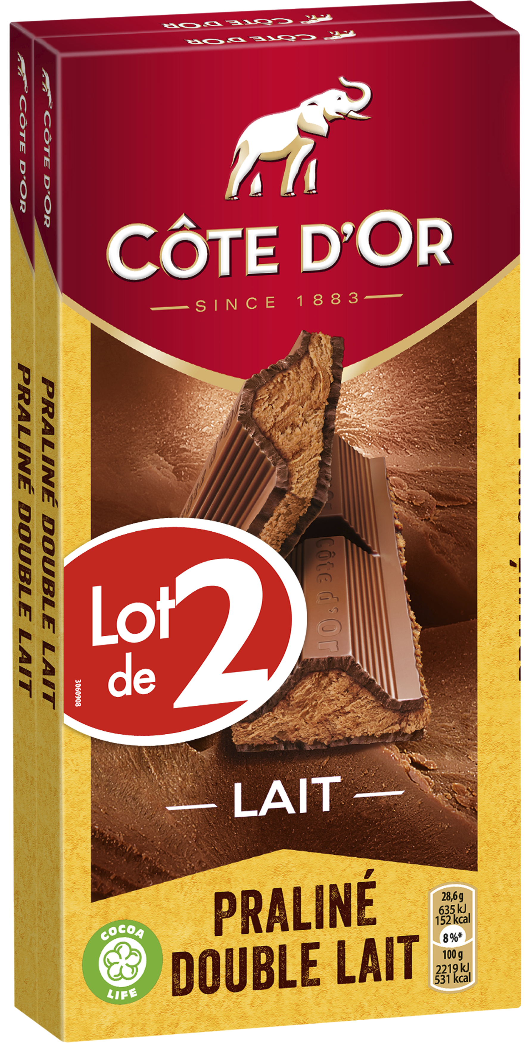 TABLETTES DE CHOCOLAT
FOURRÉES