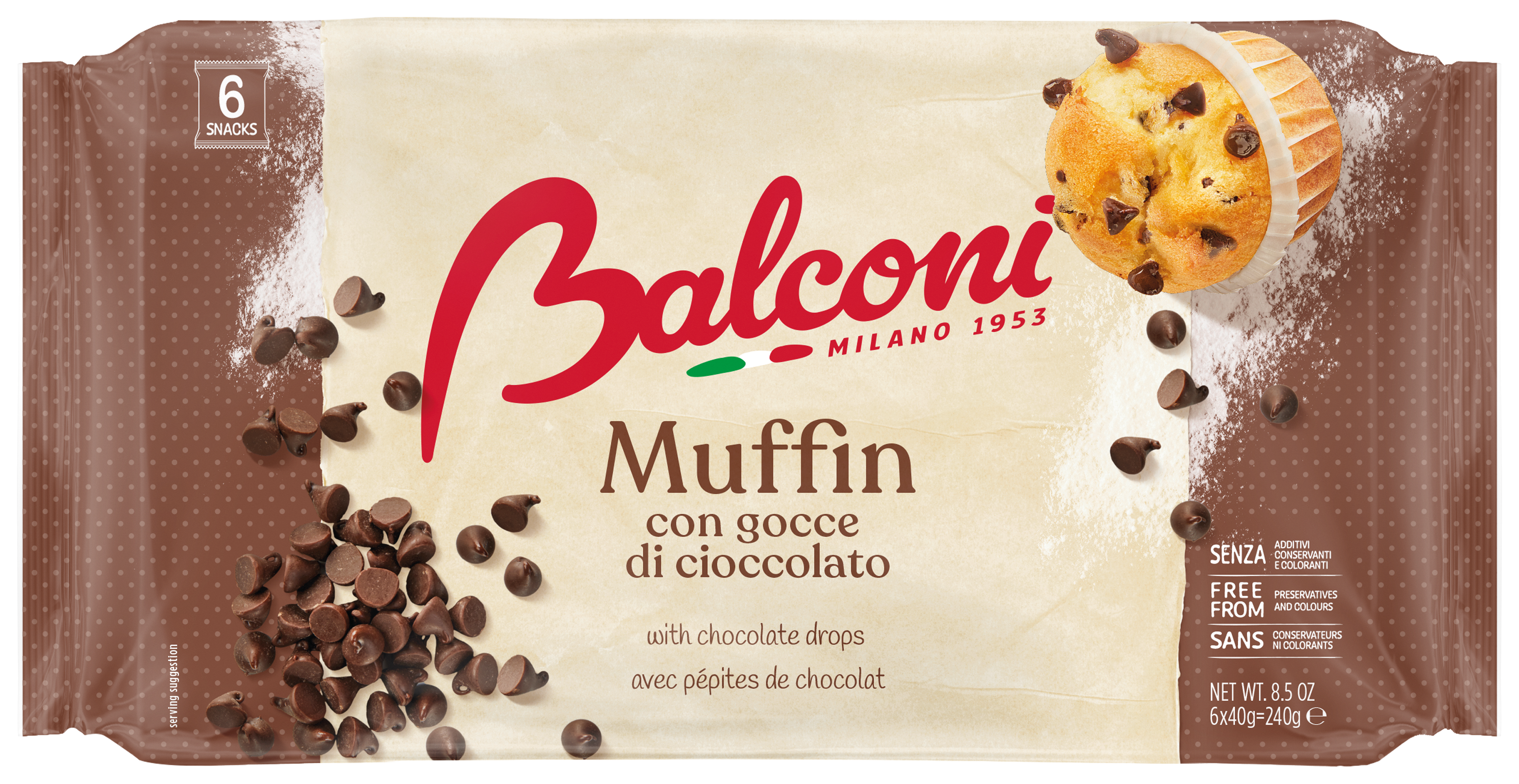 “BALCONI” MUFFINS OU PLUME CAKE code EAN 1534380207139 