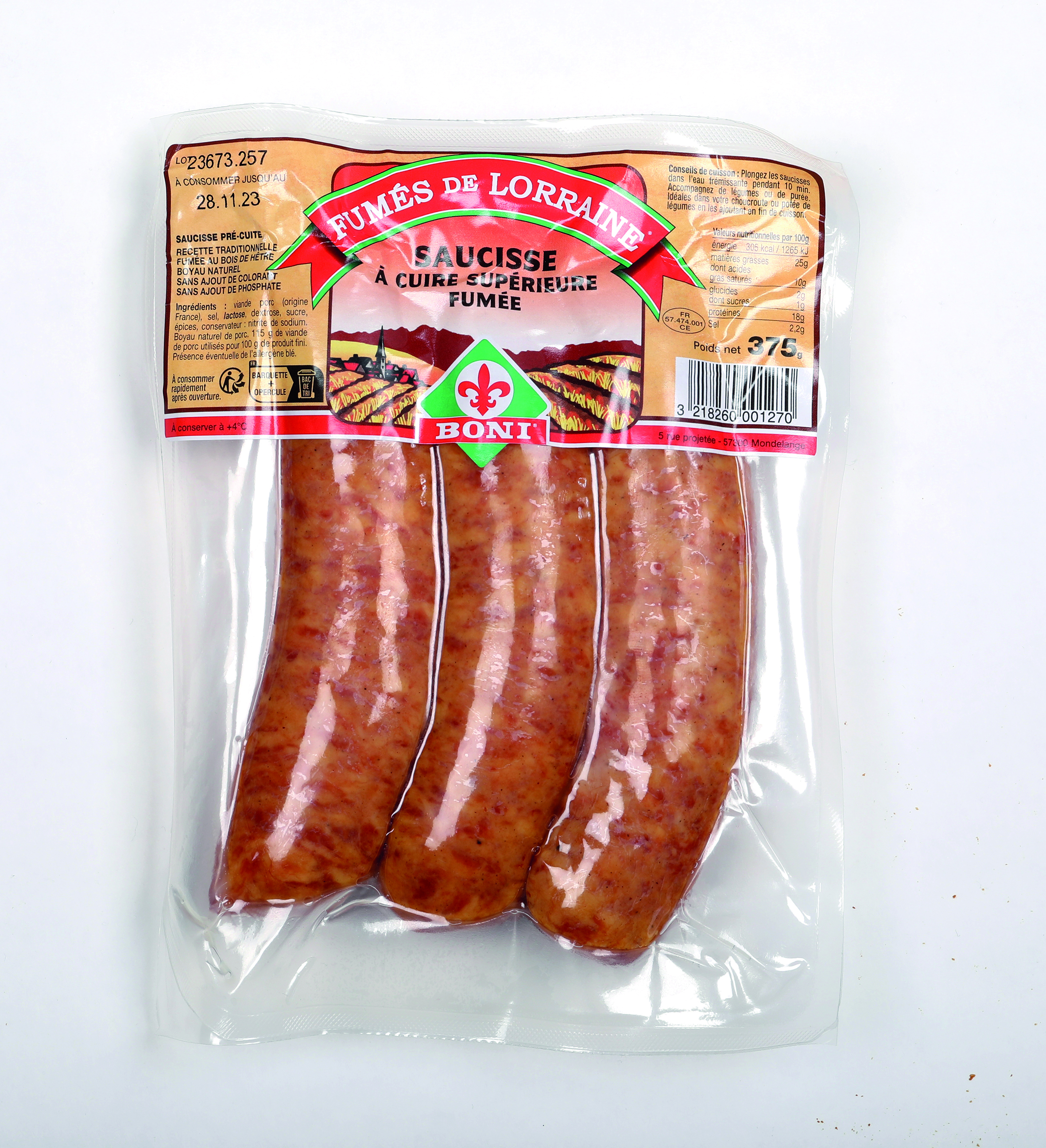 SAUCISSE À CUIRE FUMÉE
