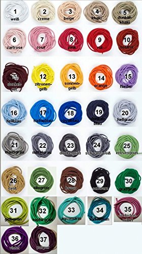 Cordon élastique 10 m Cordon élastique, 3,0 mm, Cordelette Élastique, 37 Couleurs / Couleur: 29 code EAN 1568451927554 