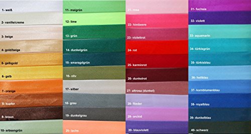 En satin, 10 mètre, 19 mm large à 40 couleurs, ...