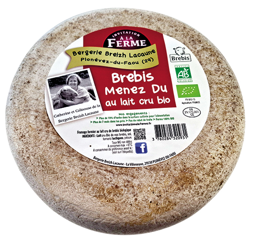 BERGERIE BREIZH LACAUNE TOMME DE BREBIS BIO "MENEZ DU" code EAN 1587495 
