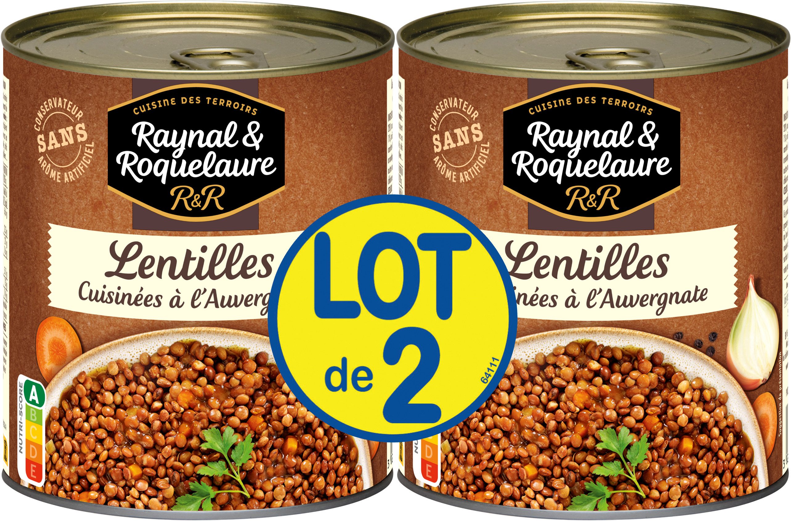 “RAYNAL ET ROQUELAURE” LENTILLES CUISINÉES À L'AUVERGNATE code EAN 1644892193131 
