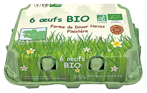 FERME DE DOUAR NEVEZ 6 ŒUFS BIO code EAN 1654455 