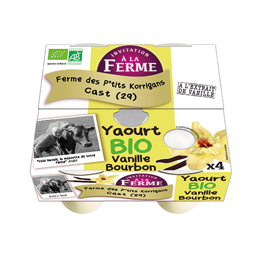 FERME DES P’TITS KORRIGANS YAOURTS BIO VANILLE code EAN 1699748 